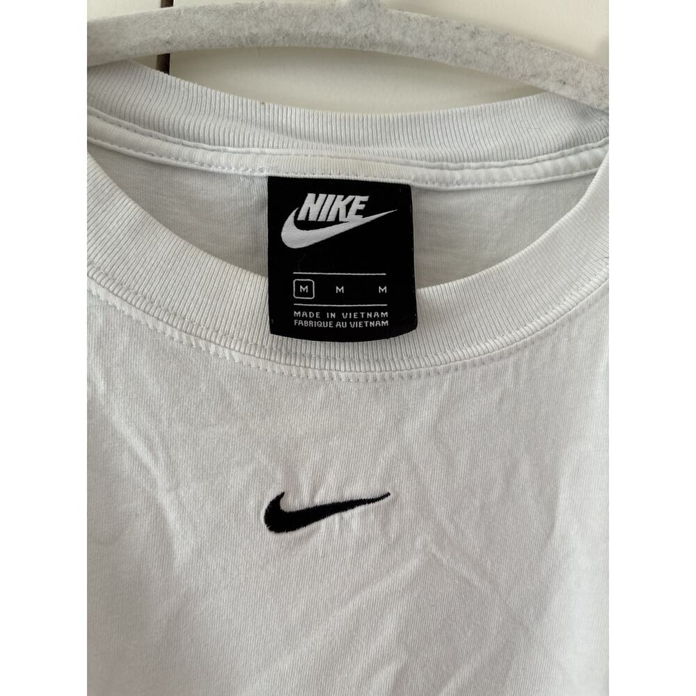 Nike White Crew Neck Logo T-Shirt Medium - Picture 3 of 5